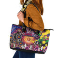 NAIDOC Week 2025 Lions Football Leather Tote Bag Aboriginal Dot Painting