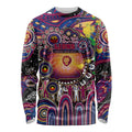 Personalised NAIDOC Week 2025 Lions Football Long Sleeve Shirt Aboriginal Dot Painting