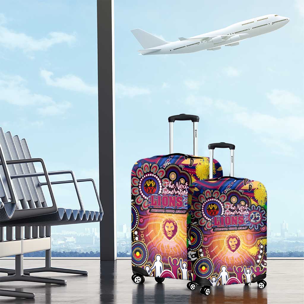 NAIDOC Week 2025 Lions Football Luggage Cover Aboriginal Dot Painting