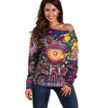 Personalised NAIDOC Week 2025 Lions Football Off Shoulder Sweater Aboriginal Dot Painting
