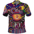 Personalised NAIDOC Week 2025 Lions Football Polo Shirt Aboriginal Dot Painting