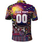 Personalised NAIDOC Week 2025 Lions Football Polo Shirt Aboriginal Dot Painting