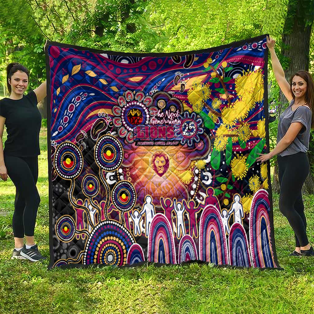 NAIDOC Week 2025 Lions Football Quilt Aboriginal Dot Painting