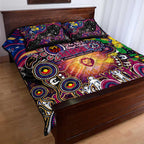 NAIDOC Week 2025 Lions Football Quilt Bed Set Aboriginal Dot Painting