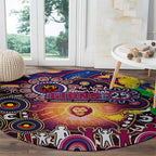 NAIDOC Week 2025 Lions Football Round Carpet Aboriginal Dot Painting