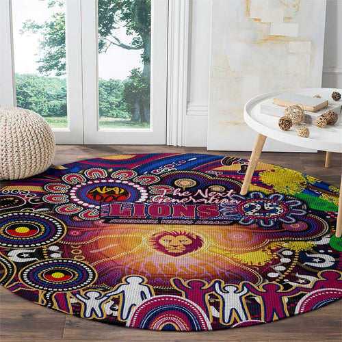NAIDOC Week 2025 Lions Football Round Carpet Aboriginal Dot Painting