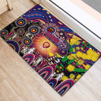 NAIDOC Week 2025 Lions Football Rubber Doormat Aboriginal Dot Painting