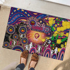 NAIDOC Week 2025 Lions Football Rubber Doormat Aboriginal Dot Painting