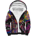 Personalised NAIDOC Week 2025 Lions Football Sherpa Hoodie Aboriginal Dot Painting