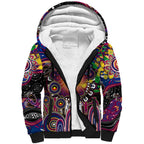 Personalised NAIDOC Week 2025 Lions Football Sherpa Hoodie Aboriginal Dot Painting