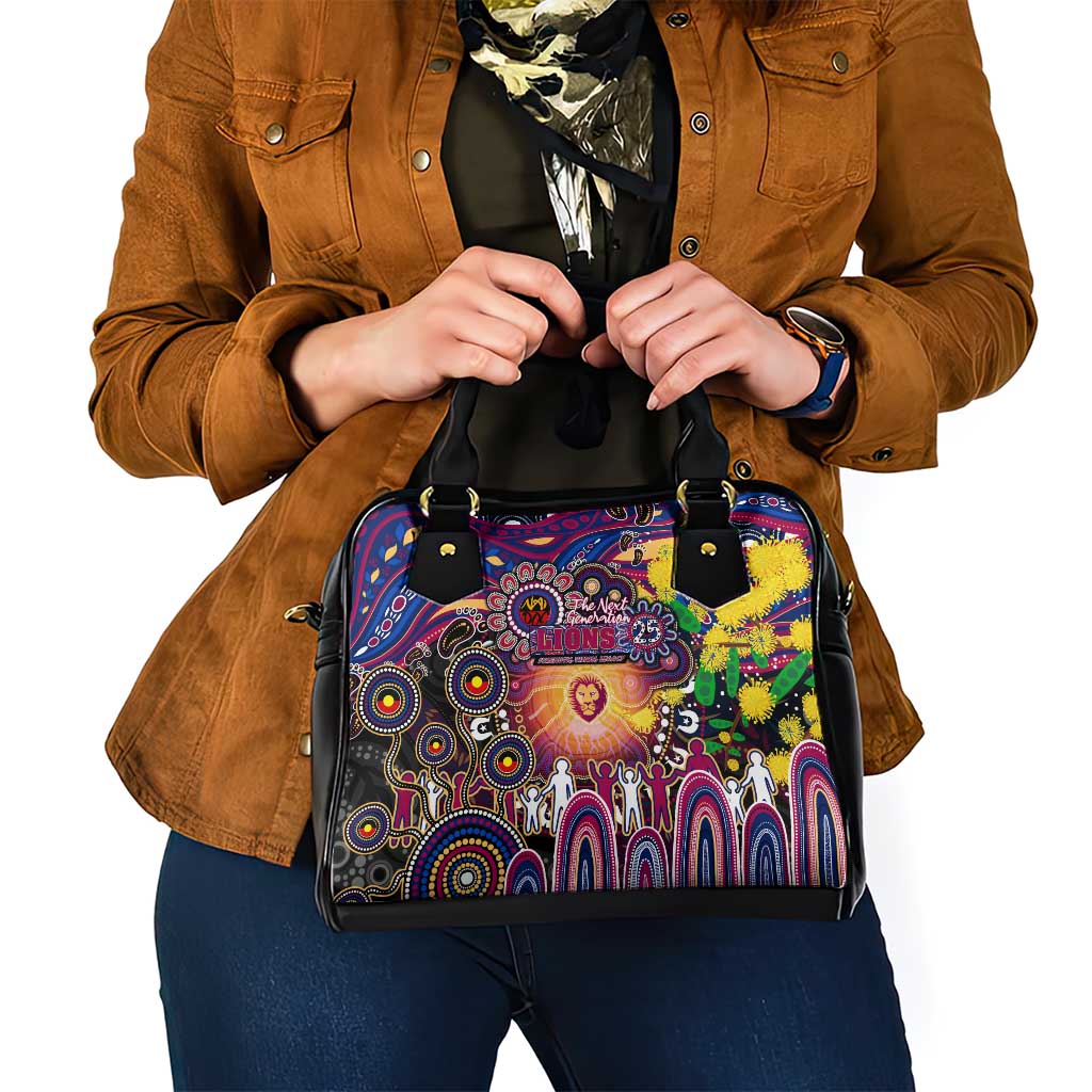 NAIDOC Week 2025 Lions Football Shoulder Handbag Aboriginal Dot Painting
