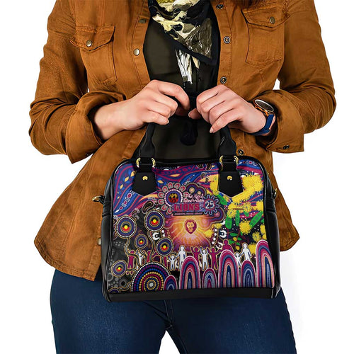 NAIDOC Week 2025 Lions Football Shoulder Handbag Aboriginal Dot Painting