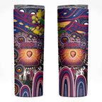 NAIDOC Week 2025 Lions Football Skinny Tumbler Aboriginal Dot Painting