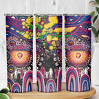 NAIDOC Week 2025 Lions Football Skinny Tumbler Aboriginal Dot Painting