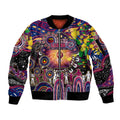 Personalised NAIDOC Week 2025 Lions Football Sleeve Zip Bomber Jacket Aboriginal Dot Painting
