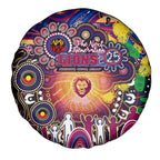 NAIDOC Week 2025 Lions Football Spare Tire Cover Aboriginal Dot Painting