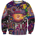 Personalised NAIDOC Week 2025 Lions Football Sweatshirt Aboriginal Dot Painting