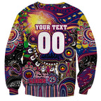 Personalised NAIDOC Week 2025 Lions Football Sweatshirt Aboriginal Dot Painting
