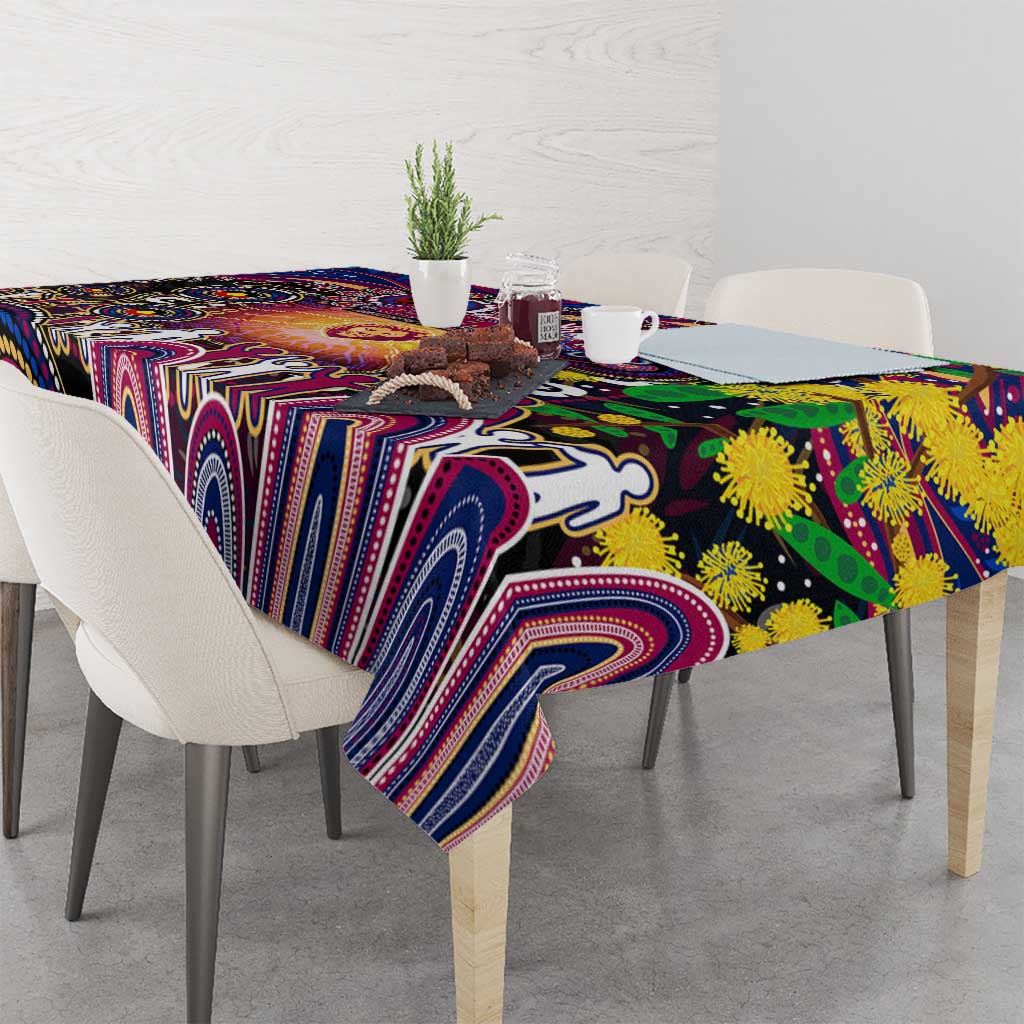 NAIDOC Week 2025 Lions Football Tablecloth Aboriginal Dot Painting