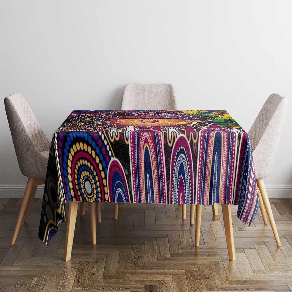 NAIDOC Week 2025 Lions Football Tablecloth Aboriginal Dot Painting
