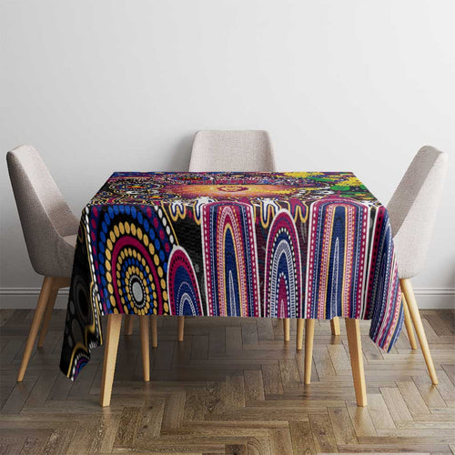 NAIDOC Week 2025 Lions Football Tablecloth Aboriginal Dot Painting