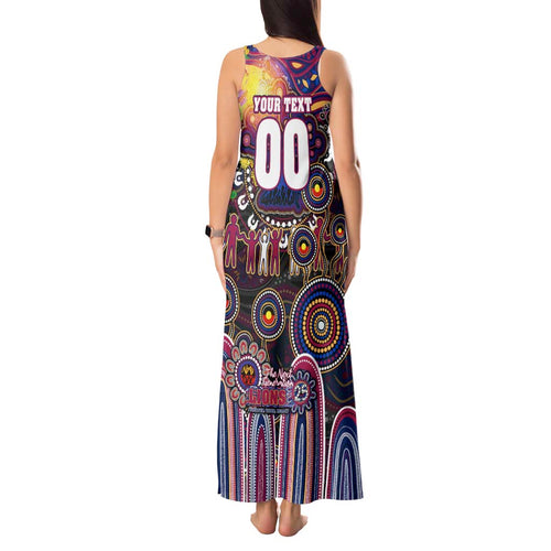 Personalised NAIDOC Week 2025 Lions Football Tank Maxi Dress Aboriginal Dot Painting