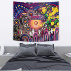 NAIDOC Week 2025 Lions Football Tapestry Aboriginal Dot Painting