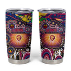 NAIDOC Week 2025 Lions Football Tumbler Cup Aboriginal Dot Painting
