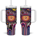 NAIDOC Week 2025 Lions Football Tumbler With Handle Aboriginal Dot Painting