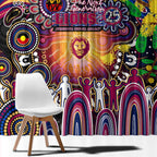 NAIDOC Week 2025 Lions Football Window Curtain Aboriginal Dot Painting