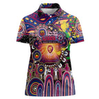 Personalised NAIDOC Week 2025 Lions Football Women Polo Shirt Aboriginal Dot Painting