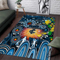 NAIDOC Week 2025 Blues Football Area Rug Aboriginal Dot Painting