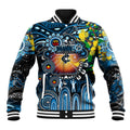 Personalised NAIDOC Week 2025 Blues Football Baseball Jacket Aboriginal Dot Painting