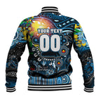 Personalised NAIDOC Week 2025 Blues Football Baseball Jacket Aboriginal Dot Painting
