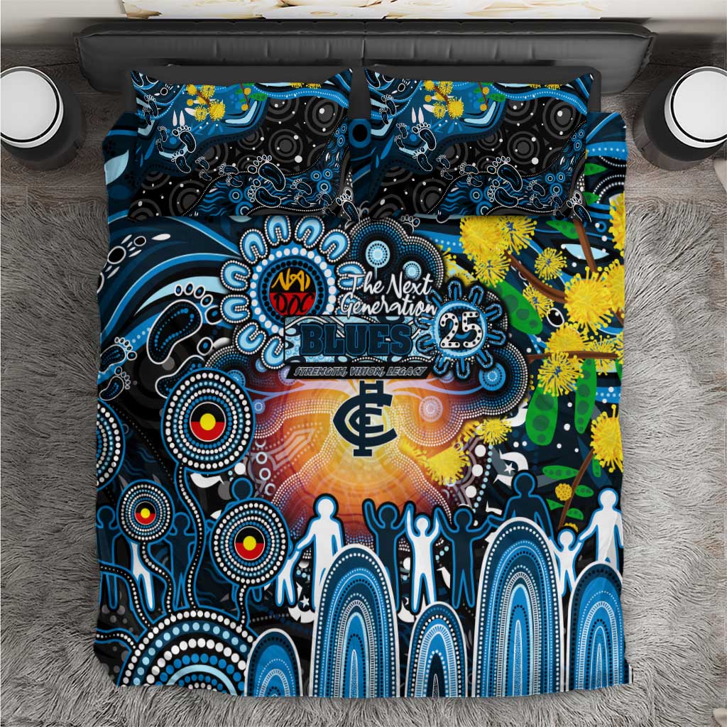 NAIDOC Week 2025 Blues Football Bedding Set Aboriginal Dot Painting