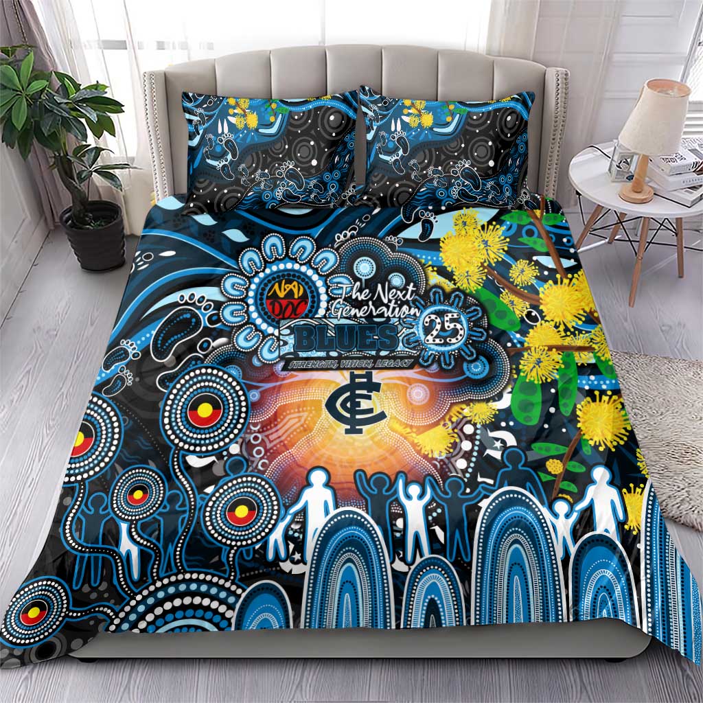 NAIDOC Week 2025 Blues Football Bedding Set Aboriginal Dot Painting