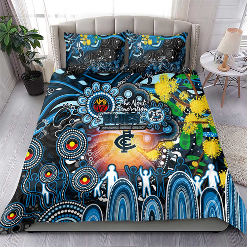NAIDOC Week 2025 Blues Football Bedding Set Aboriginal Dot Painting
