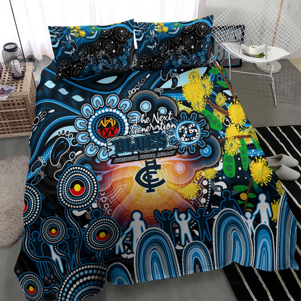 NAIDOC Week 2025 Blues Football Bedding Set Aboriginal Dot Painting