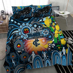 NAIDOC Week 2025 Blues Football Bedding Set Aboriginal Dot Painting