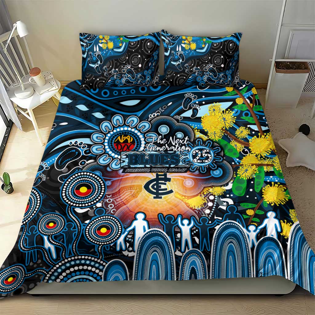 NAIDOC Week 2025 Blues Football Bedding Set Aboriginal Dot Painting