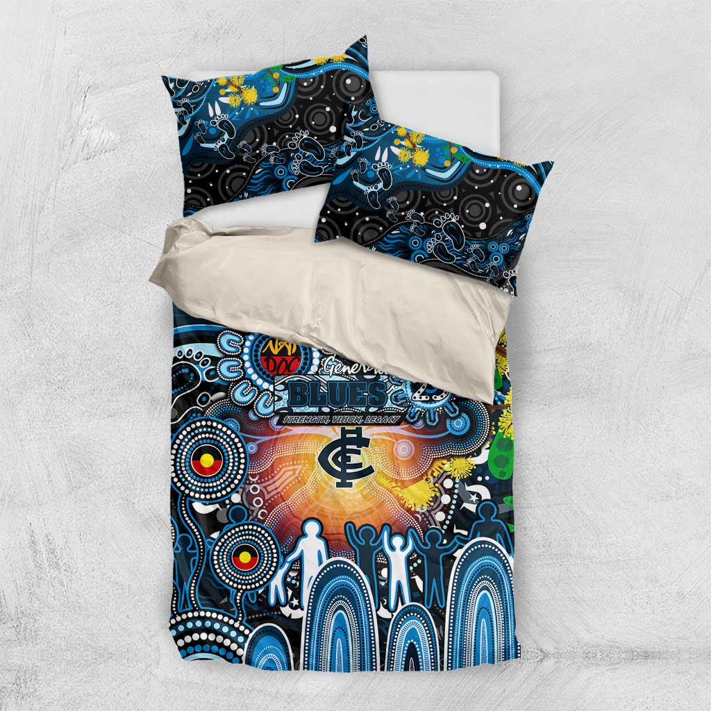 NAIDOC Week 2025 Blues Football Bedding Set Aboriginal Dot Painting