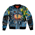 Personalised NAIDOC Week 2025 Blues Football Bomber Jacket Aboriginal Dot Painting