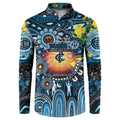 Personalised NAIDOC Week 2025 Blues Football Button Sweatshirt Aboriginal Dot Painting