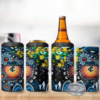NAIDOC Week 2025 Blues Football 4 in 1 Can Cooler Tumbler Aboriginal Dot Painting