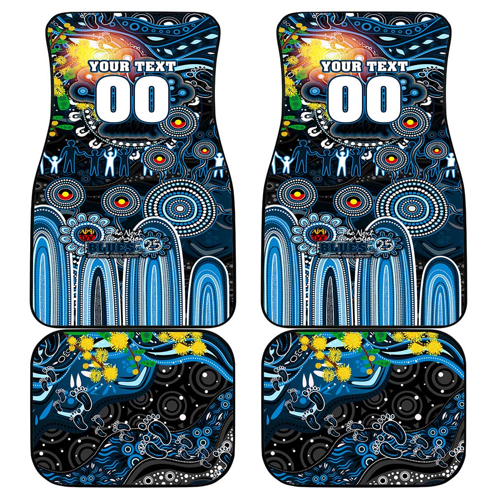 NAIDOC Week 2025 Blues Football Car Mats Aboriginal Dot Painting