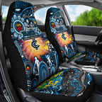 NAIDOC Week 2025 Blues Football Car Seat Cover Aboriginal Dot Painting