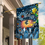 NAIDOC Week 2025 Blues Football Garden Flag Aboriginal Dot Painting