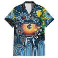 Personalised NAIDOC Week 2025 Blues Football Hawaiian Shirt Aboriginal Dot Painting