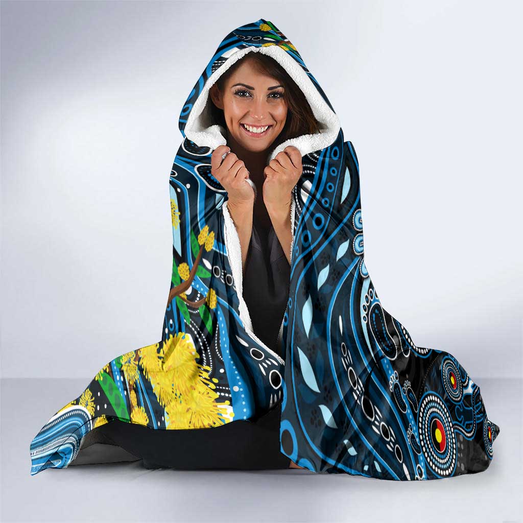 NAIDOC Week 2025 Blues Football Hooded Blanket Aboriginal Dot Painting