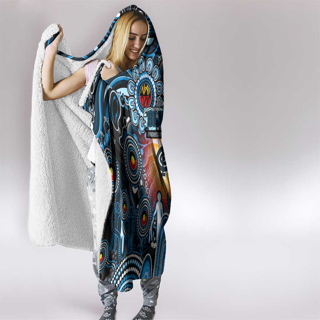 NAIDOC Week 2025 Blues Football Hooded Blanket Aboriginal Dot Painting